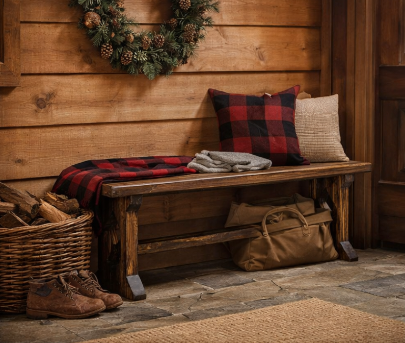 Handmade Rustic Wooden Bench – Diamond Series - Image 7